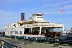 Eureka ship from 1890 docked at Hyde Street Pier in San Francisco