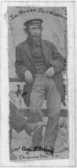 Captain George F. Frescott standing full length facing right in prison at Fort Warren Boston Massachusetts