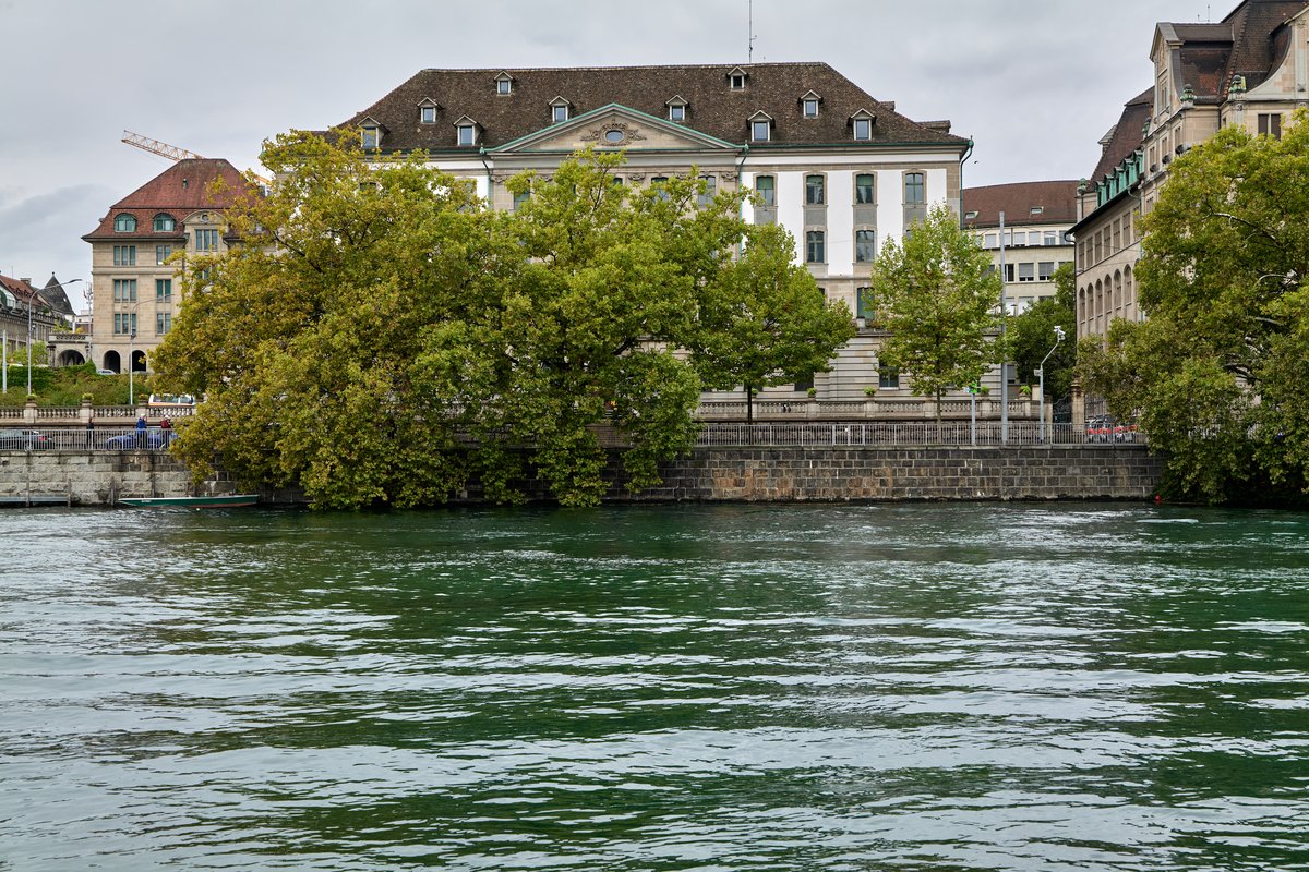 Amtshaus I building in Zürich with bright blue sky