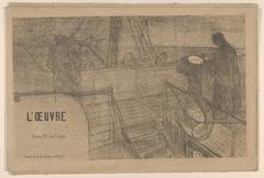 Vintage announcement poster for Théâtre de L'Oeuvre
