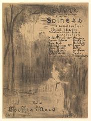 Poster for Theatre de l'Oeuvre featuring Edouard Vuillard's artwork for Solness le Constructeur
