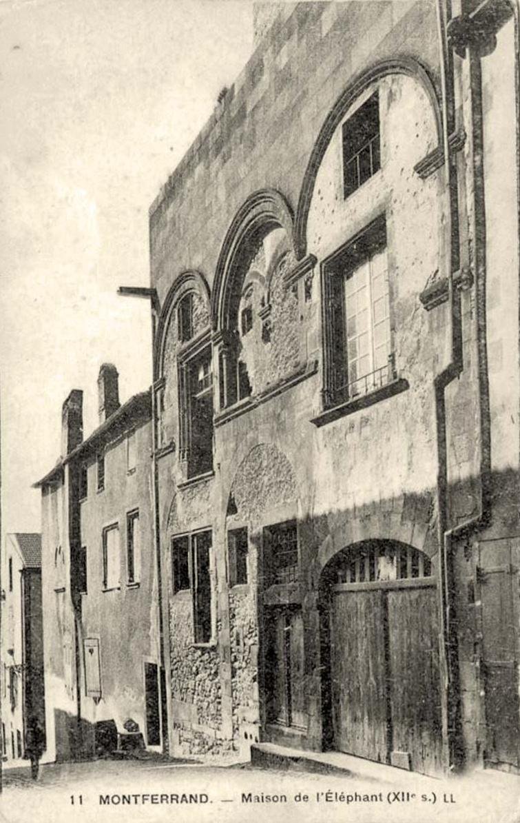 Maison de l'Éléphant historic building in Clermont-Ferrand, France