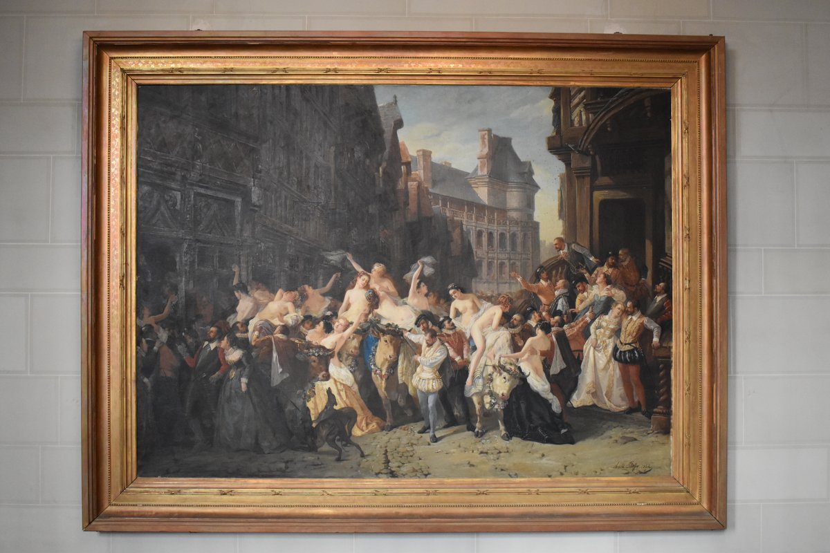 Historical painting Une fête sous Henri II by Arnold Scheffer showing a festive scene under King Henry II