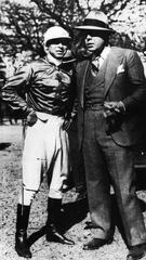 Uruguayan jockey Ireneo Leguisamo with Carlos Gardel at Palermo Hippodrome in Buenos Aires