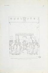 Historical lithograph of the entry of Dauphin, son of Charles VII, into Toulouse in 1443
