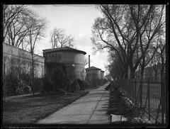 Perspective view of medieval rampart ruins on Boulevard Armand-Duportal in early 1900s