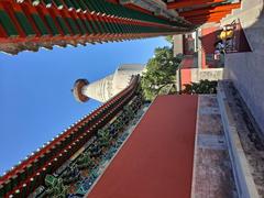 Front view of Miaoying Temple with intricate architectural details and ornate roof design
