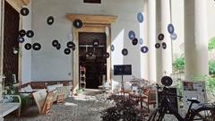 Palladians Loggia in the courtyard of Valmarana Palace Vicenza Italy