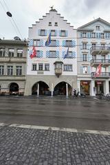 Historic Zunfthaus zur Haue building in Zürich with classical architecture