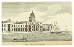 Historic 1811 depiction of The Custom House in Dublin