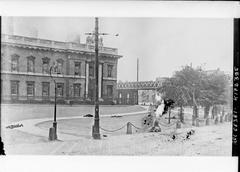1921 Dublin shootout in front of the customs house during Irish War of Independence