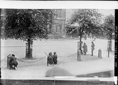 Gunfire in front of Dublin Customs House, May 25, 1921