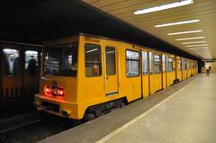 Interior view of Széchenyi thermal bath metro station in Budapest