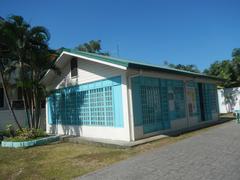 Facade, fences, and interior of Baldomero Aguinaldo Shrine with tombs of Baldomero and Petrona Reyes in Kawit, Cavite