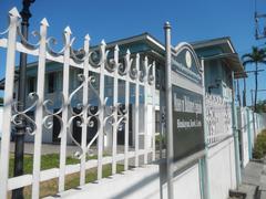 Facade and interior of Baldomero Aguinaldo Shrine museum with tombs in Binakayan, Kawit, Cavite Philippines