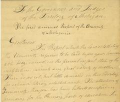 First Annual Report University of Michigania 1818