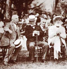 Portrait of Harry Burns Hutchins, James Burrill Angell, and Andrew Dickson White