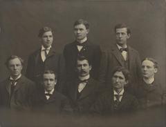 Arthur J Lacy with University of Michigan Democratic Club group photo 1898