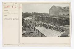 Carpentry class at University of Michigan with students working on wood projects