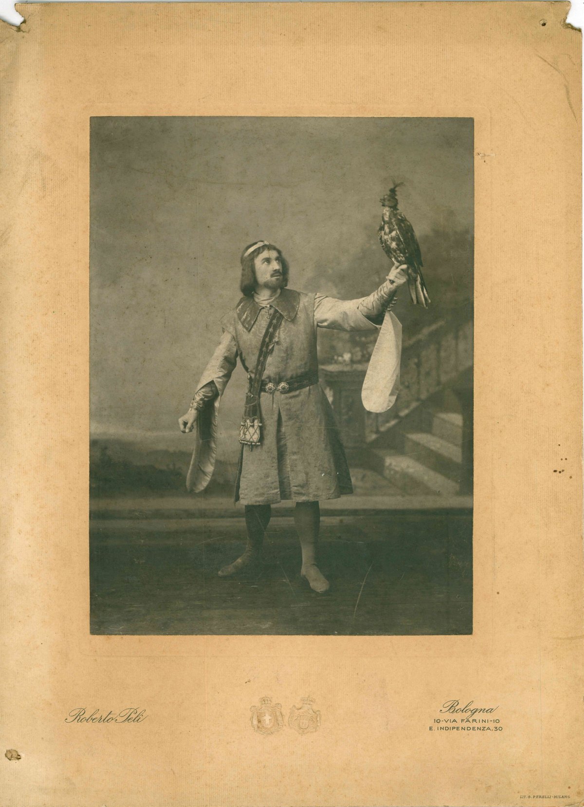 Italo Cristalli performing as Paolo in Paolo e Francesca opera at Teatro Comunale Bologna 1907