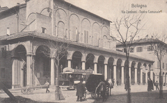 Historic view of Teatro Comunale in Piazza Verdi, Bologna, early 1900s before restoration