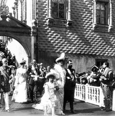 Tsar Nicholas II, Tsarina Alexandra, and Romanov family members in Moscow 1903