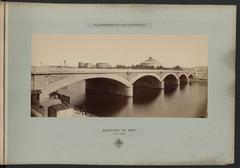 Elevation view of the widening of the stone Austerlitz Bridge in Paris