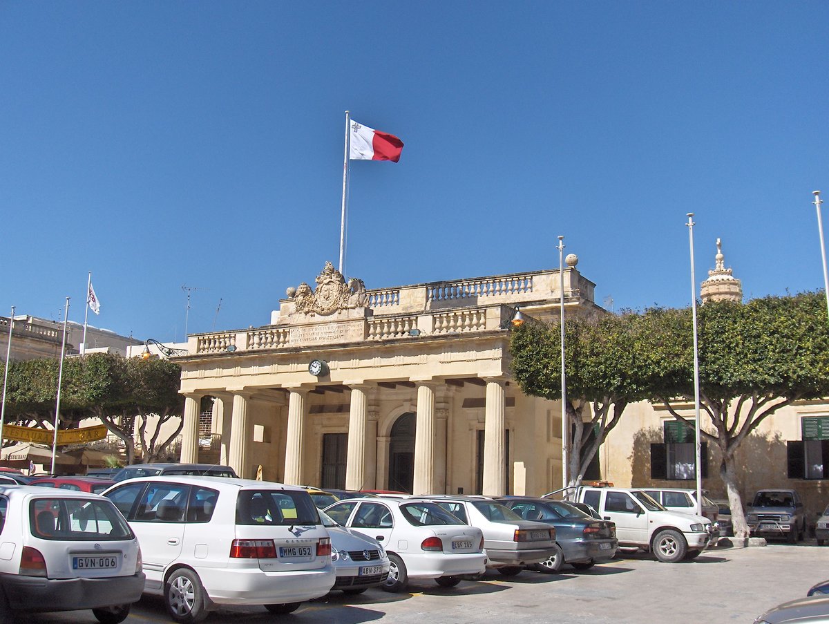Exterior view of Office of the Attorney General building in Valletta Malta
