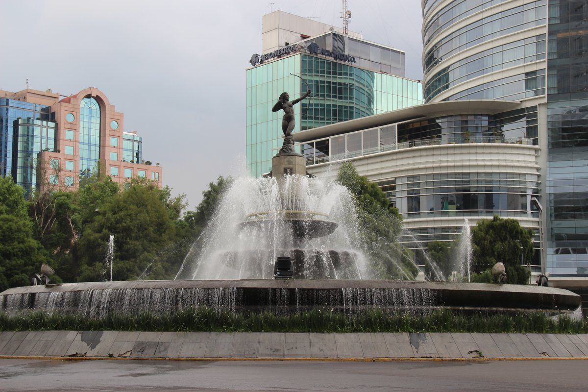 Diana the Huntress statue on Paseo de la Reforma in Mexico City