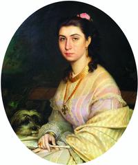 Female portrait painting by Ivan Kramskoy from 1867