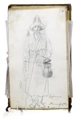Kazakh Duana dervish in traditional attire from Tashkent in 1882 by Nikolay Khludov