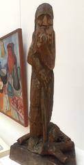 Wooden sculpture of Lesovik by Sergey Konenkov in 1917