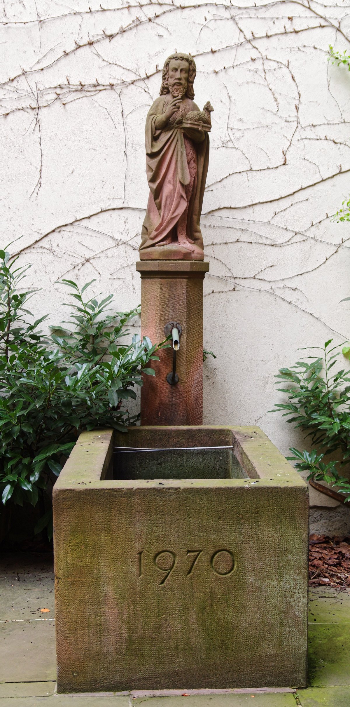 Fountain in the courtyard of Stadtarchiv Freiburg