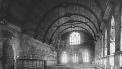 Interior of the Great Hall in the Old Town Hall of Nuremberg from the 19th century