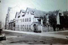 Historic photo of the corner of Burgschmietstraße and Weigelstraße in Nürnberg in 1880