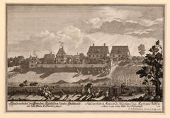 1716 copperplate engraving of Nürnberg Sündersbühl Delsenbach