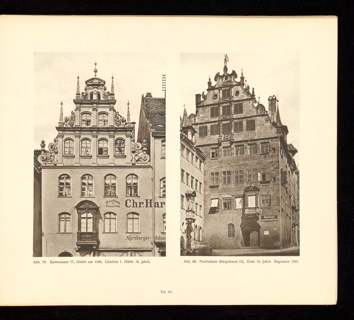 Historical secular architecture in Nuremberg from the book Alt-Nürnbergs Profanarchitektur