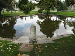 Pool in the garden of Ihlamur Palace in Istanbul Turkey