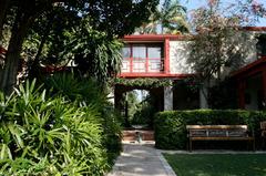 View of Sweeney House with non-original second floor from courtyard
