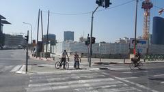Yitskhak Sade intersection with Begin Road in Tel Aviv, March 2018