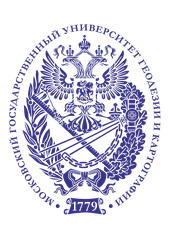 Modern coat of arms of MIIGAiK with Konstantinovsky Institute academic badge symbolism, university full name on perimeter, and founding year 1779