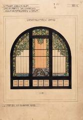Ornamental window in the Folk Restaurant from 1910