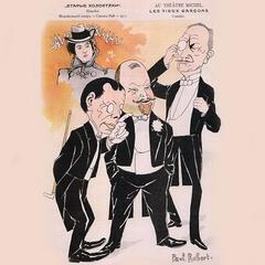 Caricature of the Mikhailovsky Theatre actors by Paul Robert
