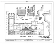 Front view of historic Aliiolani Hale building in Honolulu with traditional Hawaiian architectural elements
