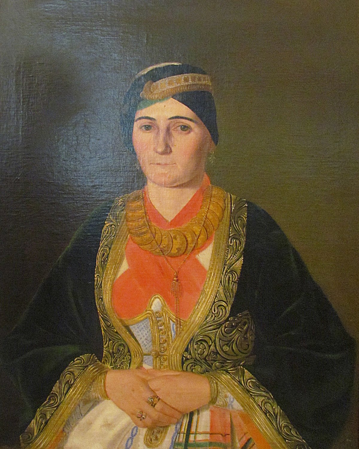 Portrait of Nastasija Jovičić by Jovan Popović in 1849 at Princess Ljubica's Residence