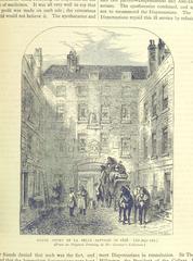 Outer Court of La Belle Sauvage in 1828 from original drawing