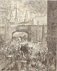 London Ludgate Hill street scene illustration from 1872