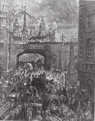 Ludgate Hill street block illustrated by Gustave Doré
