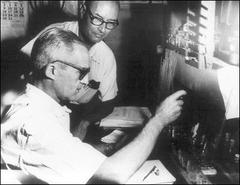 Luis Leloir and Carlos Eugenio Cardini at Instituto Campomar in 1960