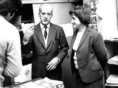 Luis Federico Leloir receiving news of his 1970 Nobel Prize in Chemistry at Campomar Institute
